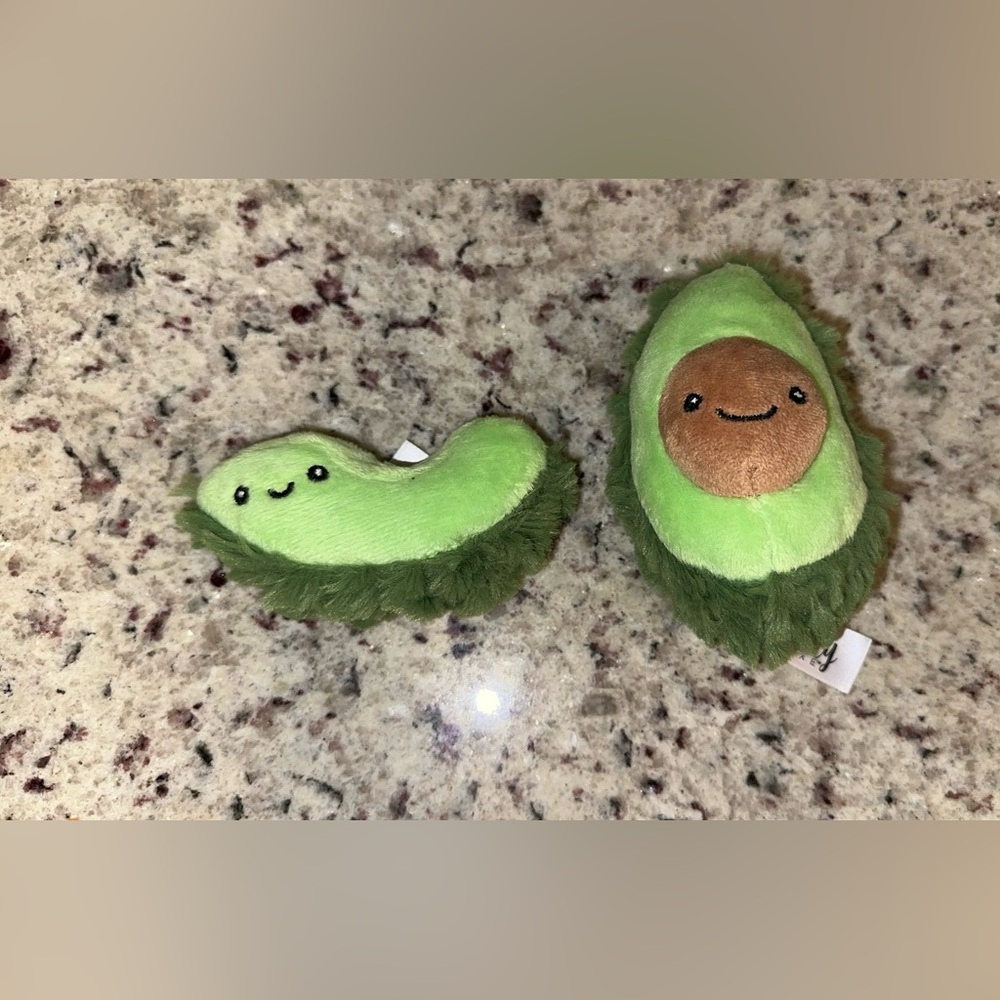 Purely Luxe Plush Baby Rattle & Crinkle Toy Set Choice Of Set avocado